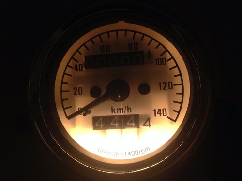 Retro Motorcycle Odometer Speedometer Gauge For Cafe Racer Old School Custom - Picture 4 of 4