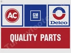 ACDelco Quality Parts 9" x 12" Metal Sign