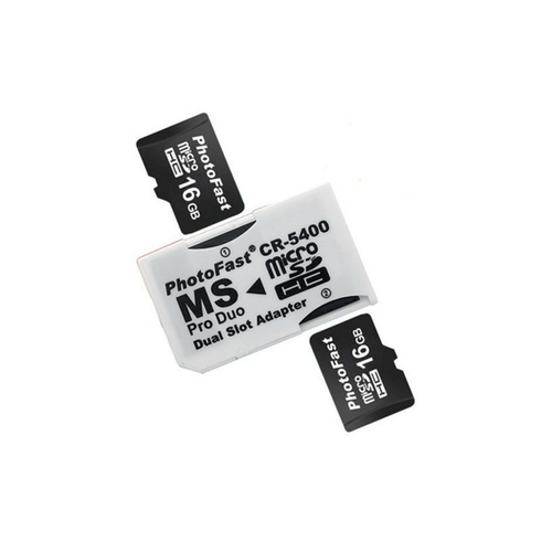 Dual Micro SD TF To Memory Stick MS Pro Duo PSP Card 2 Slot Adapter Converter d - Picture 5 of 10