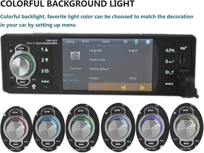 AUTORADIO BLUETOOTH 1 DIN CON SCHERMO DA 4.1 POLLICI STEREO MP5 USB MIRROR LINK - Immagine 4 di 4