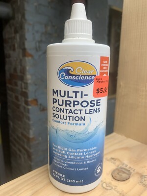 CLEAR CONSCIENCE MULTI-PURPOSE CONTACT LENS SOLUTION COMFORTABLE FORMULA 12oz