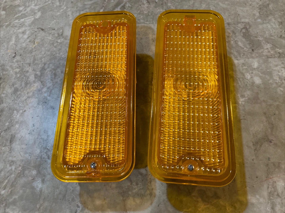 Juego de lentes de luz de estacionamiento ámbar GM 73 74 75 76 77 78 79 80 GMC CHEVROLET TRUCK C10 Foto 2 de 3