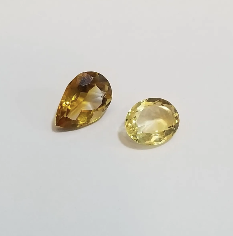 Precious Natural Cut Gemstones Bahia Citrine Oval Drop Shape Made  Brazil