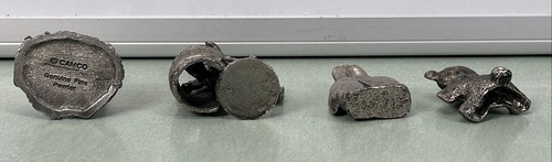 Pewter Figures Figurines Camco Lighthouse Penguin Teddy Bear Clown Barrel - Picture 7 of 9