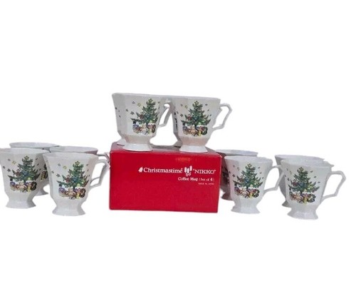 Nikko Christmastime Japab 4 1/4" H X 4" Across Coffee Mug Lot Of 12 Excellence - Picture 6 of 9