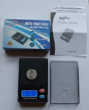 Weighmax BX-750 Digital Jewelry lab Coin Pocket Scale NEW Backlit LCD  .1G-750G