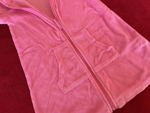 Wonder Nation Girl's Short Sleeve Zipper Hooded Terry Pink Swimsuit Cover Up XS - Picture 5 of 10