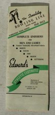 Bowling Clothing Union Made Edwards Athletic Clothing Company 1941-42 Brochure -