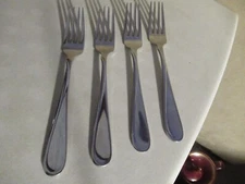4 Pc Oneida Flight Reliance Glossy Dinner Forks Stainless Flatware USA