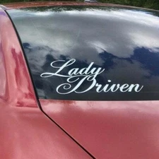 Lady Driven Vinyl Decal Sticker | Funny Car Truck JDM Racing Princess 418