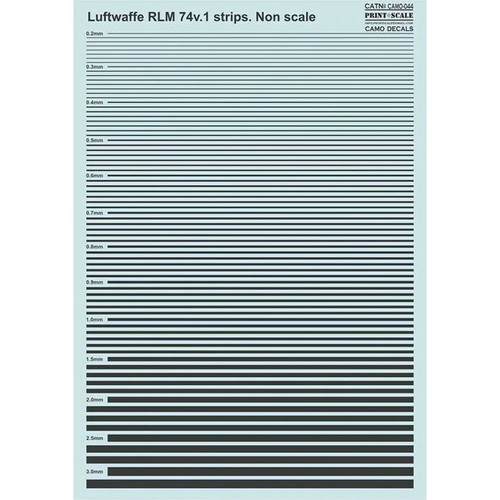 Print Scale 044-camo Decal for airplane Non scale Luftwaffe RLM 74v.1 strips - Picture 3 of 12