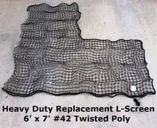 L-Screen Replacement Net 6' x 7' 60ply Batting Cage Baseball Pitching Safety Net