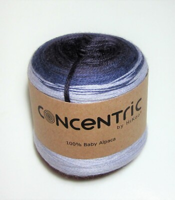 200g of HiKoo CONCENTRIC Gradient 100% Baby Alpaca Yarn #1034 SHADES OF PURPLE