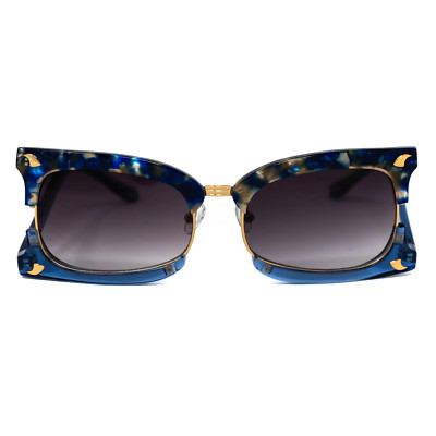 Prabal Gurung Sonnenbrille rechteckig blau und lila