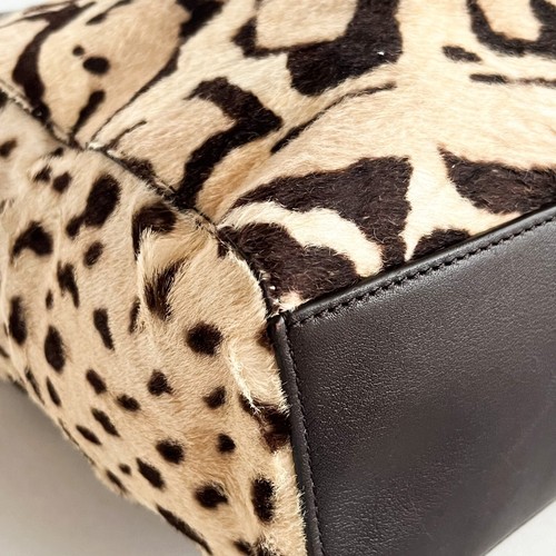 Coach Ocelot Hair Calf Handbag Tote bag 21165 Genuine Leather Brown Tassel - Picture 15 of 22