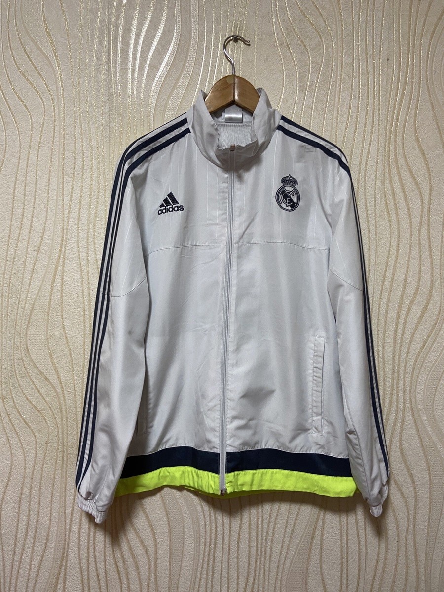 REAL MADRID 2015 2016 HOME PRE MATCH FOOTBAL SOCCER JACKET ADIDAS