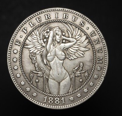 #ad 1881 CC Hobo Nickel Coin Sexy superstar angel beauty Embossed collectible coin