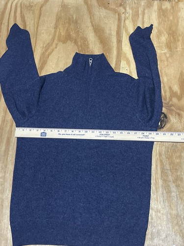 J.CREW Cashmere 1/4 Zip Sweater Men s Pullover Long sleeve Mock Neck @i2 - Picture 4 of 6