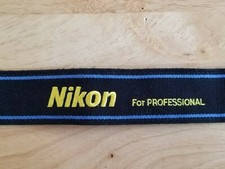 Nikon Genuine Camera Strap Blue Black Yellow Near Mint