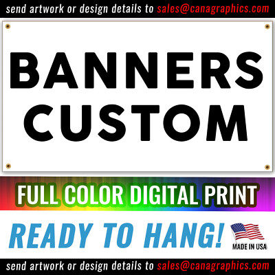 Custom Banner Sign - Quality Digital Print  - Design Tool - Fast  Production