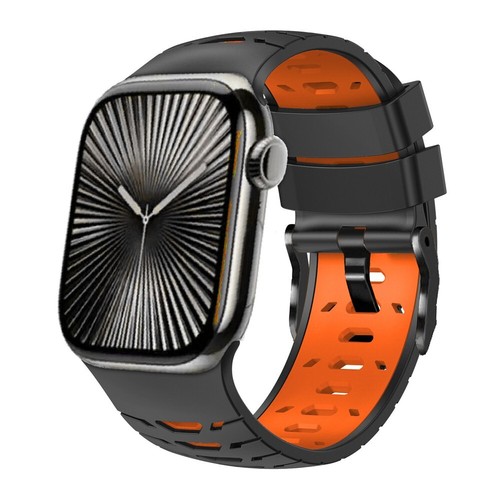 Cinturino Silicone Cinturino Sport per Apple Watch Ultra 2 49mm S10 9 8 7 6 SE 44/45/46mm - Foto 5 di 34