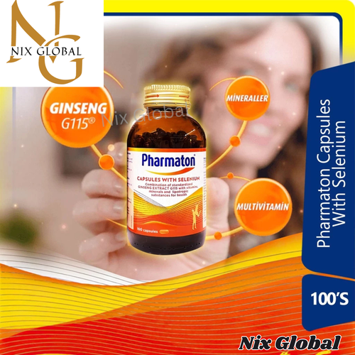 100's PHARMATON Capsules with Ginseng Extract and Selenium - Energy Booster - Picture 3 of 7
