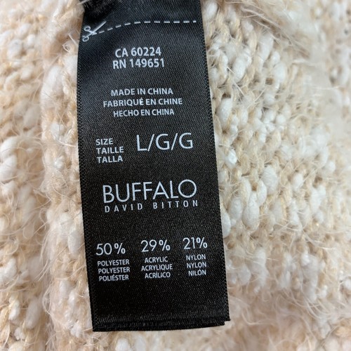 Buffalo David Bitton Sweater Womens Size Large Pink Eyelash Twisted Yarn Pattern - Picture 4 of 7