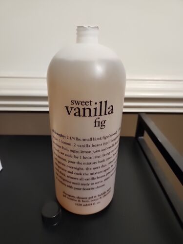 Philosophy Sweet Vanilla Fig Shampoo Shower Gel & Bubble Bath 64 oz. NO PUMP - 第 1/3 張圖片