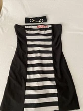 Adult's Womens Jail  Break Prisoner Costume Dress Standard Size S￼