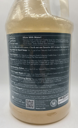 Jabón líquido puro de Castilla EWG verificado y certificado sin aceite de palma 64 fl oz sellado - Imagen 3 de 4