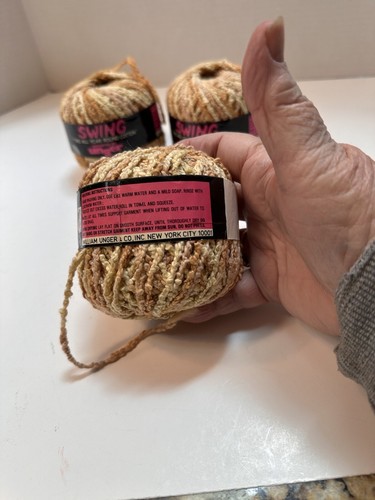 Unger Swing Yarn 100% Cotton 1.75 oz Col 8212 Lot 204 Made/France Lot Of 3 - Picture 3 of 5