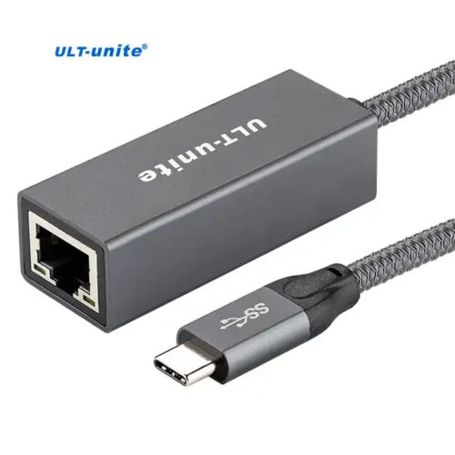 Adattatore di rete USB-C 3.1 Gigabit Ethernet LAN RJ45 1000Mbps per PC Mac Android - Foto 2 di 6
