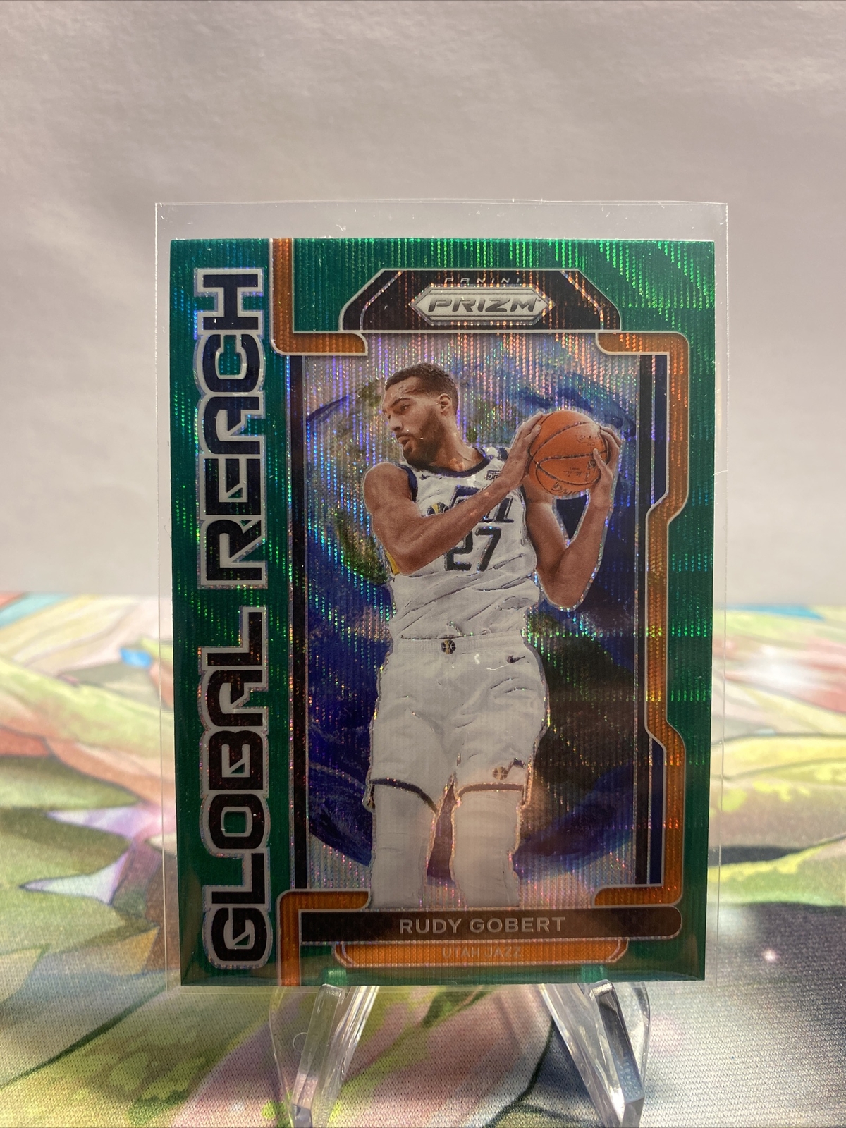 2021-22 Prizm Global Reach Prizms Green Wave #9 Rudy Gobert NM-MT Jazz
