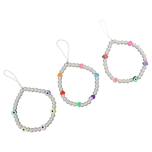 3 Pcs Handyriemen Fräulein Perlen Telefon Lanyard Kurze Handyschlaufe - 第 10/12 張圖片
