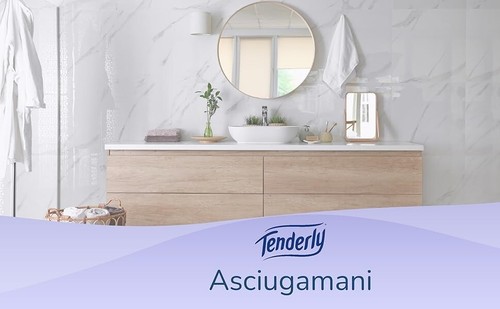 TENDERLY ASCIUGAMANI USA E GETTA , MONOUSO DA 25 PEZZI SET DA 2 CONFEZIONI - Foto 2 di 3