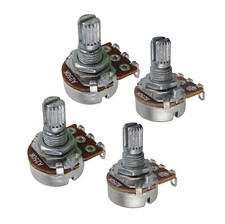 4pcs A/ B 250/500K Guitar Small Audio Potentiometers Pots Short Split Shaft