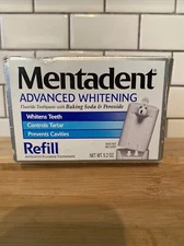MENTADENT Advanced Whitening Toothpaste Refill 5.2 oz NEW Baking Soda Peroxide
