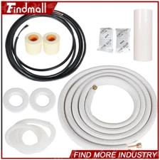Findmall 1/4"-3/8" Dia.16 Feet Install Kit Fit For Mini Split Heat Pump Systems