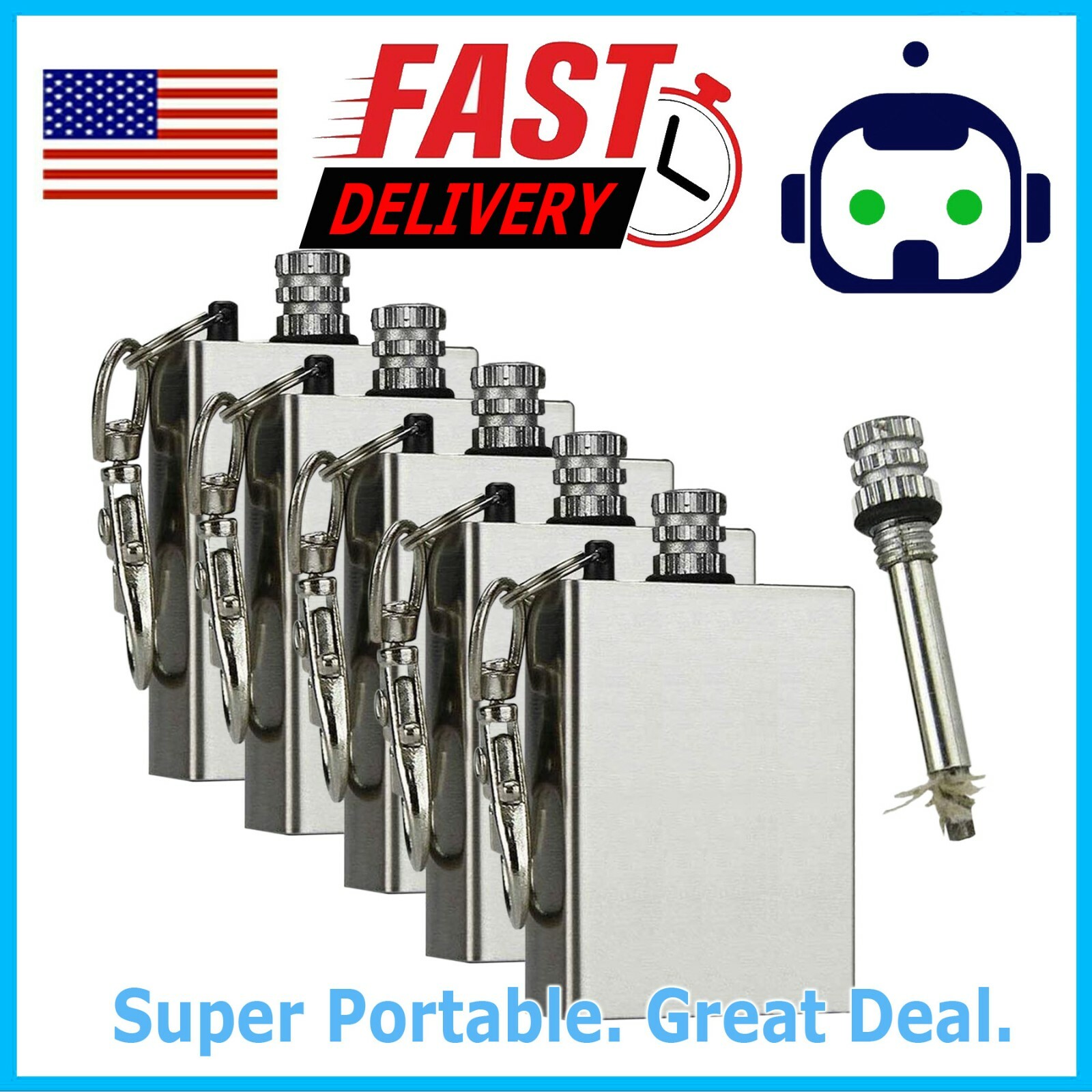 Flint Magnesium Emergency Fire Starter Camp Survival Refill Waterproof