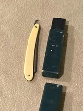 ANTIQUE / SOLINGEN GERMANY / DUBL DUCK SATINEDGE RAZOR / BAKELIT / ORIGINAL CASE