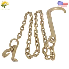 70 Grade Tow Chain 15" J Hook Mini R Hook Recovery Wrecker Axle 5/16 × 6 Feet