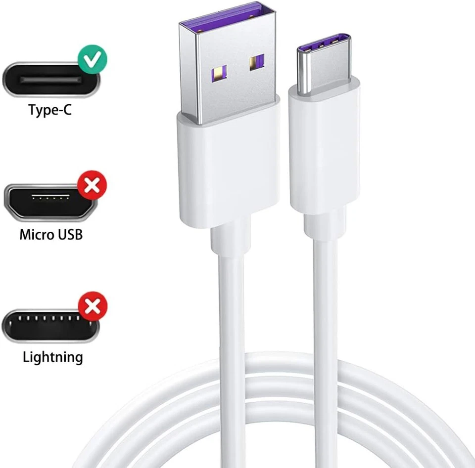 USB C Type C Fast Data Charging Cable For Samsung LG Phones Tablets Android - Image 2 of 4