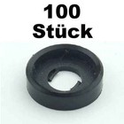 100 x Unterlegscheiben M6 mit Kragen schwarz Kunststoff Adam Hall U Scheiben NEU