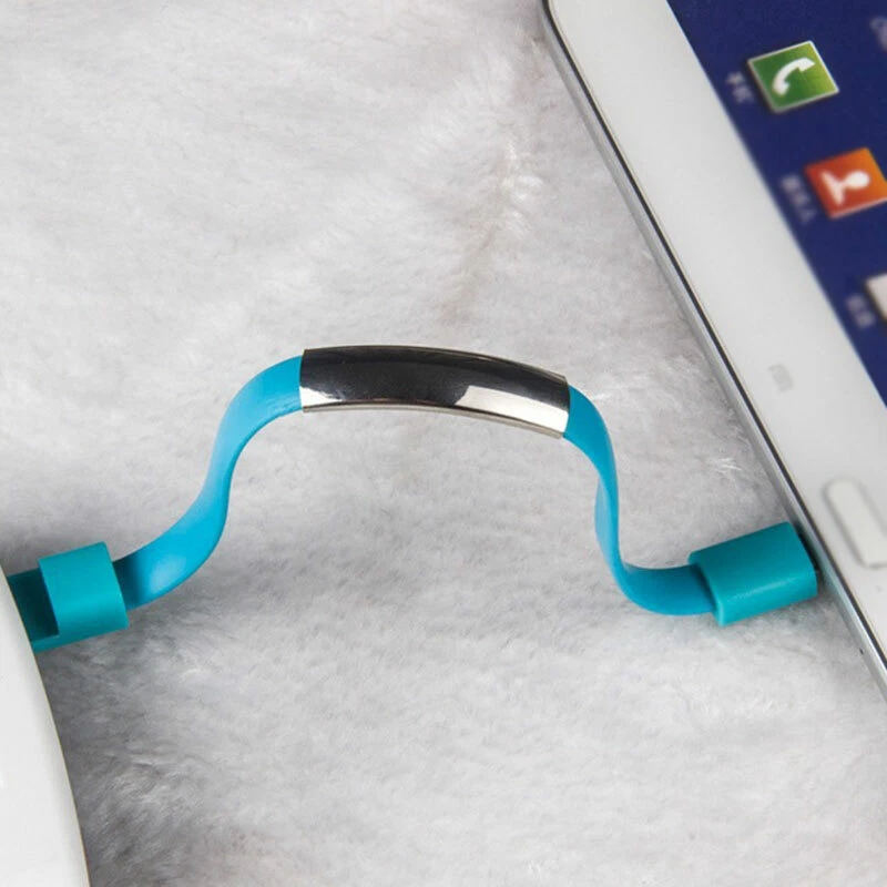 4pcs Bracelet USB Charging Cable Data Cord Line Sync For iPhone Android Type 」 - Image 4 of 4