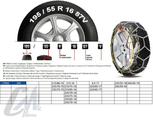 245 77935 CATENE NEVE GOODYEAR G12 MISURA 215/75-16 225/75-16 JEEP CHEROKEE KJ - Imagen 5 de 5
