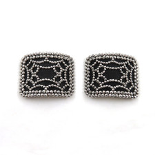 Vintage Cut Steel Shoe Clips Pair French