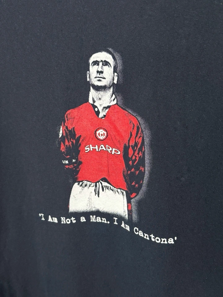 Camiseta Manchester United Eric Cantona 7 Vintage Negra Talla L Foto 3 de 4