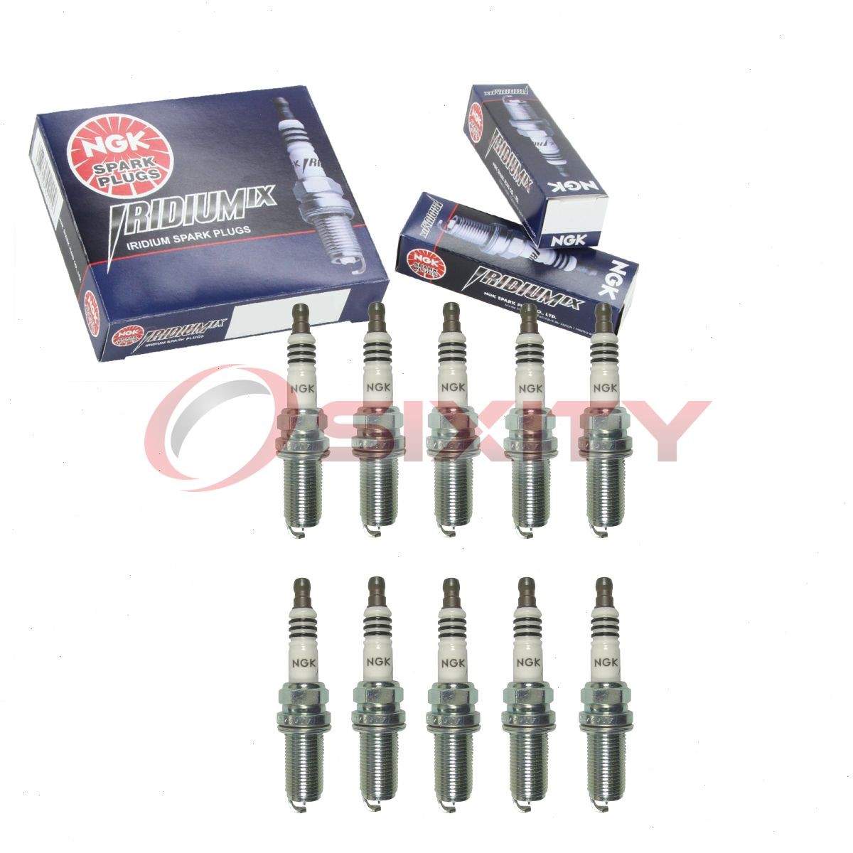 10 pc NGK 6619 LFR6AIX-11 Iridium IX Spark Plugs for VKH20 SAB330NG4611 mx