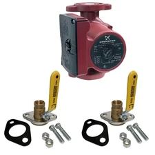 UPS26-99FC Pump (Cast Iron) 52722512 w/FNPT Rotating Flanged Ball Valves [1"]