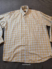 Vtg Gitman Bros Shirt Mens Large Houndstooth Check Long Sleeve Made in USA